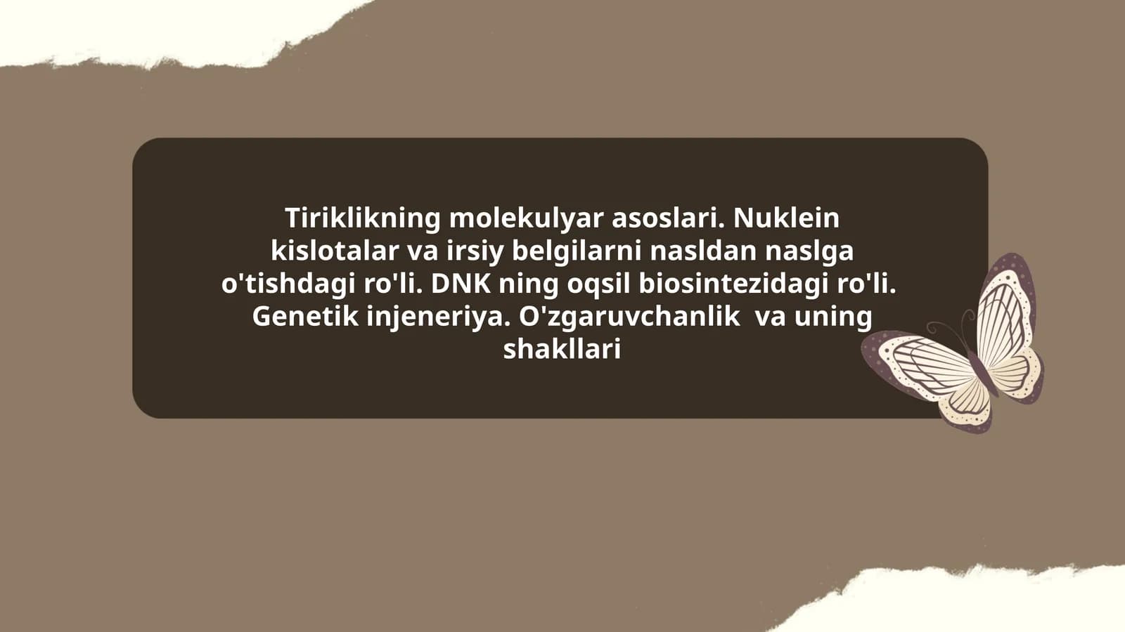 Tiriklikning molekulyar asoslari