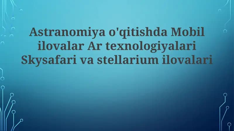 Skysafari va Stellarium ilovalari