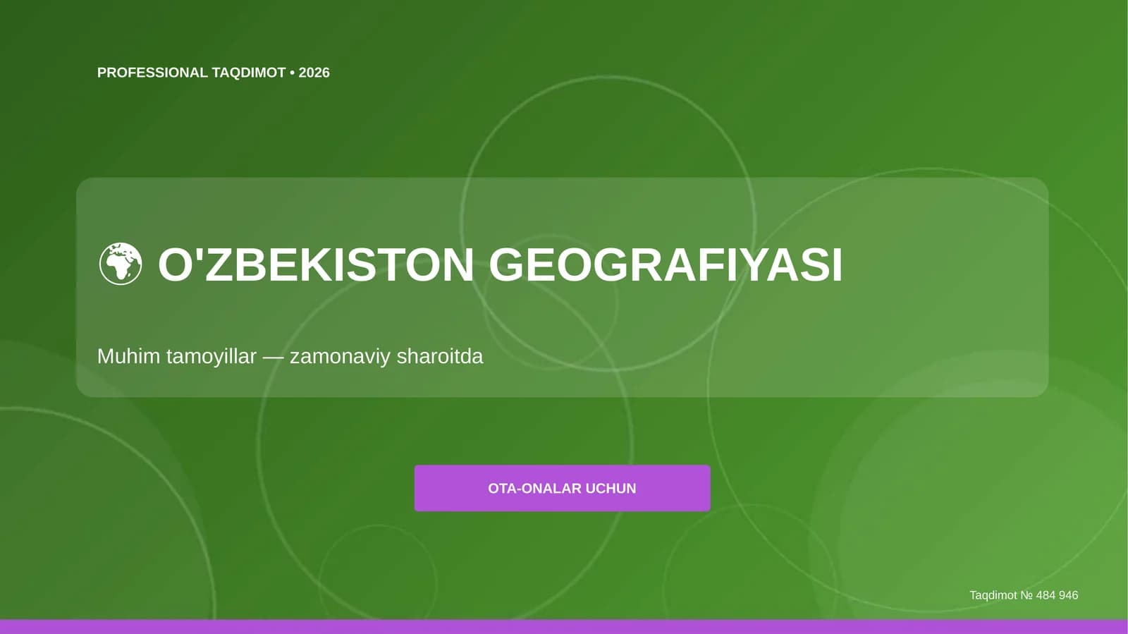 O'zbekiston geografiyasi: muhim tamoyillar