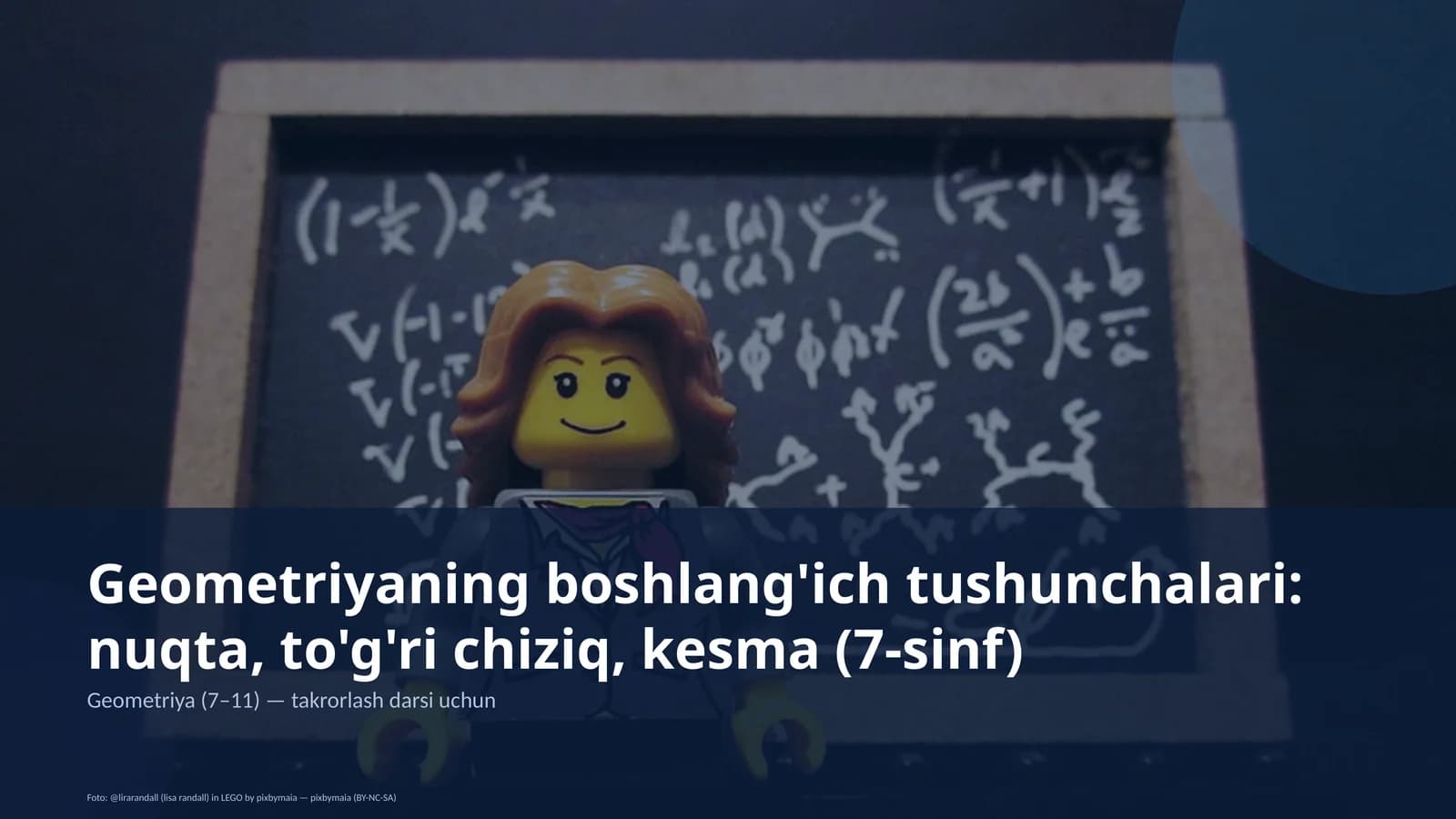 Geometriyaning boshlang'ich tushunchalari: nuqta, to'g'ri chiziq, kesma (7-sinf)