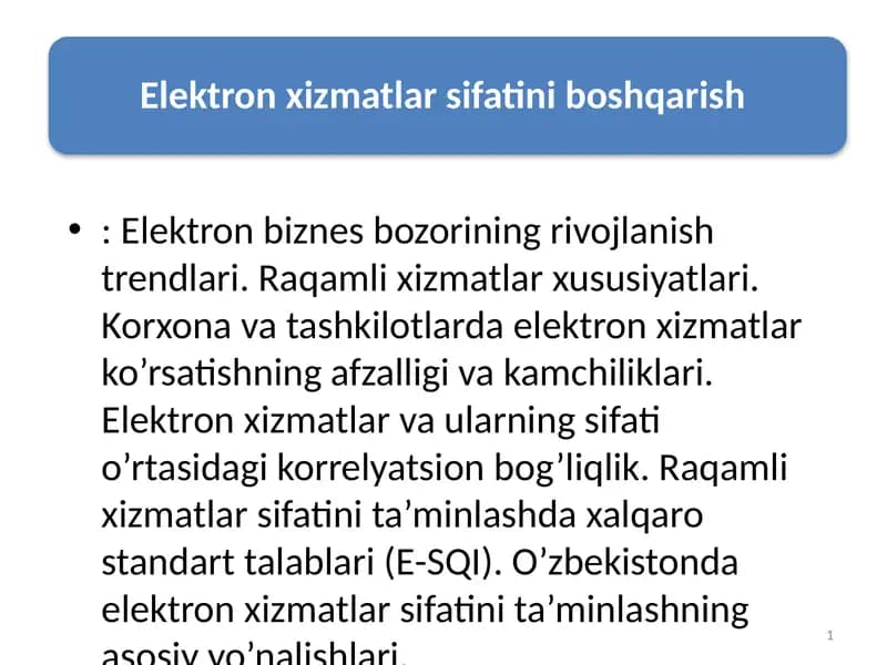 Elektron biznes bozorining rivojlanish trendlari