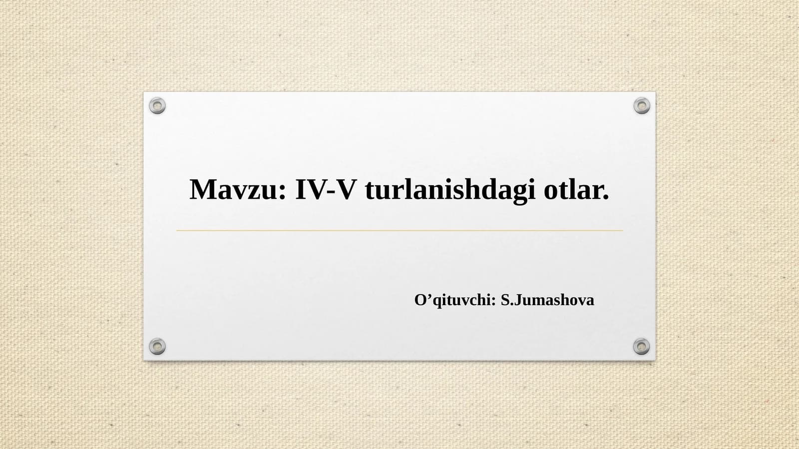 IV-Vturlanishdagiotlar