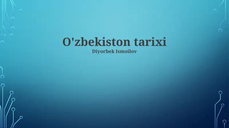 O'zbekiston tarixi