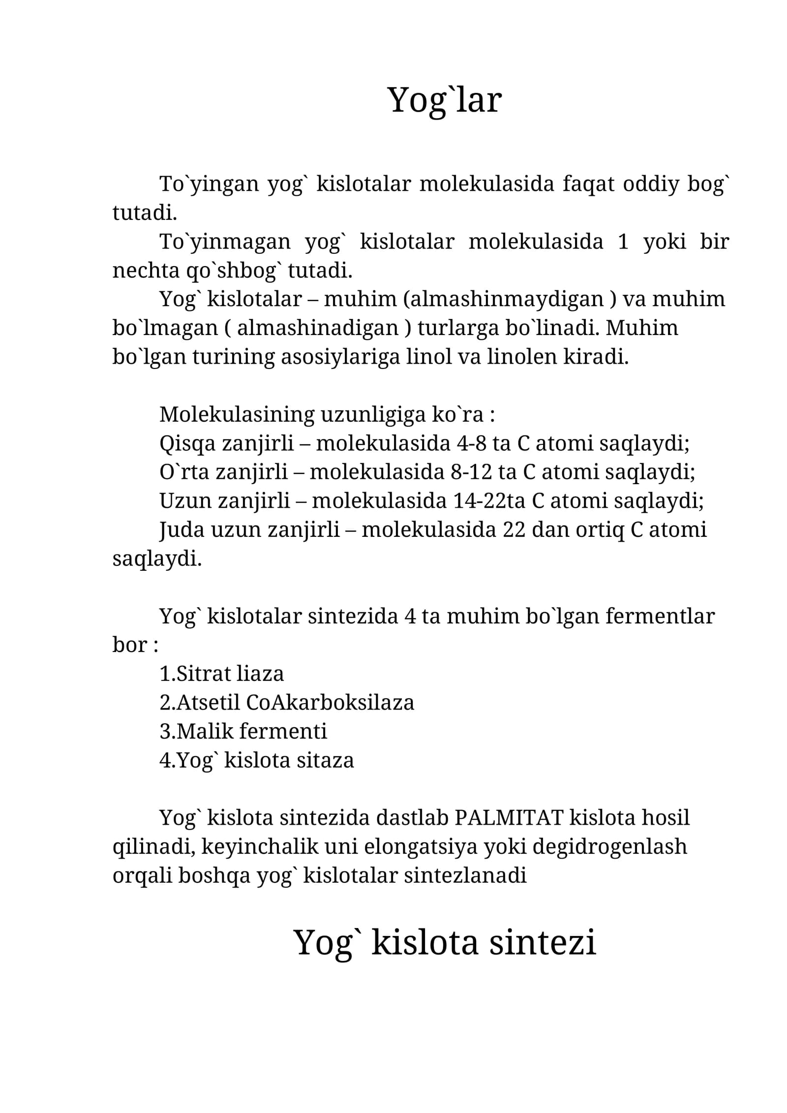 Yog`lar