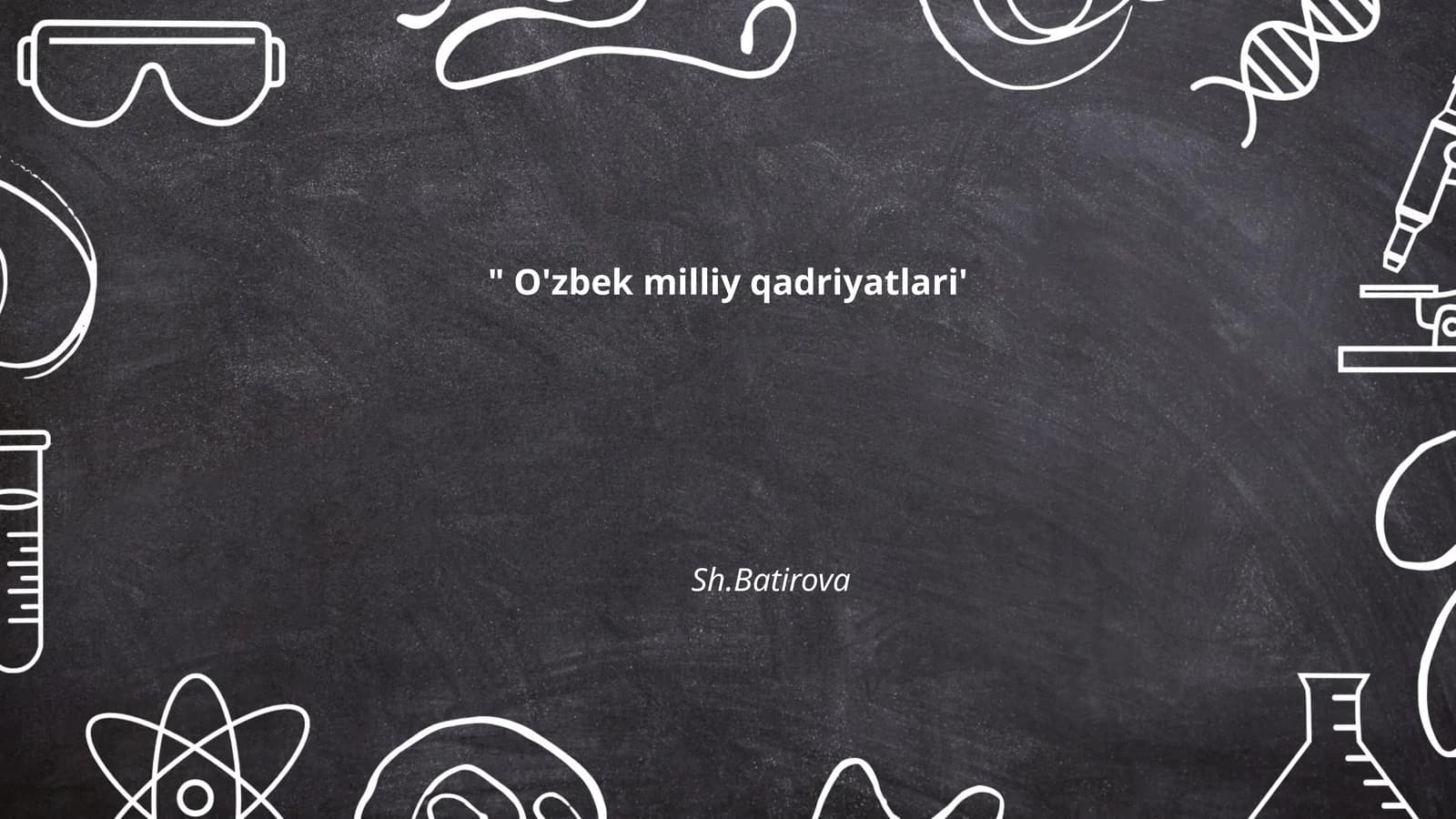 O'zbek milliy qadriyatlari'
