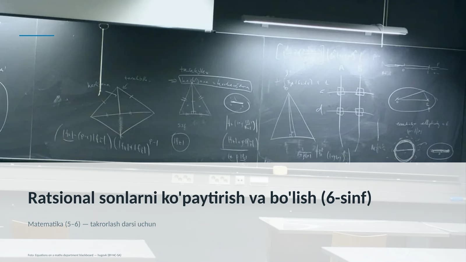 Ratsional sonlarni ko'paytirish va bo'lish (6-sinf)