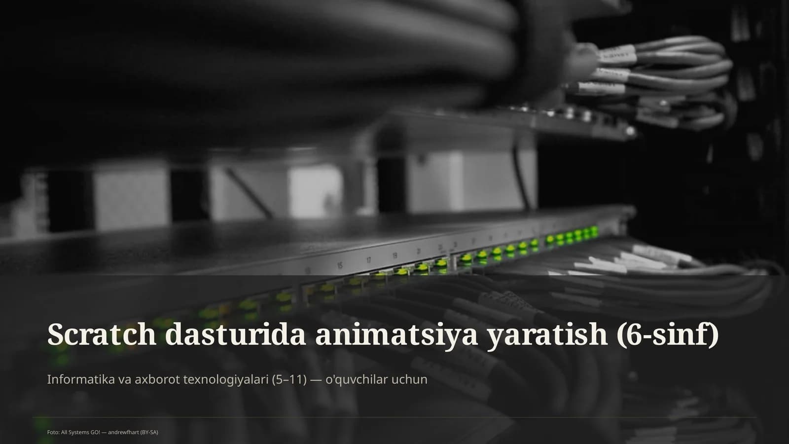Scratch dasturida animatsiya yaratish (6-sinf)