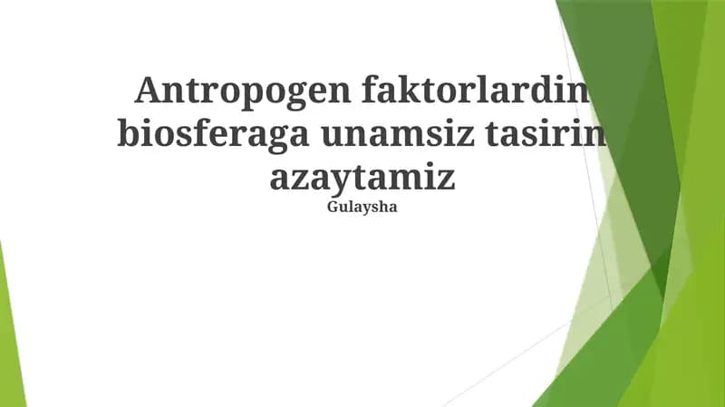Global' isınuw ha'm klimat o'zgerisler