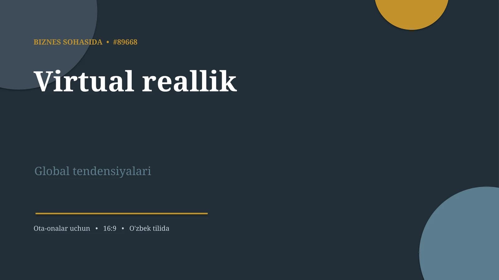 Virtual reallik Global tendensiyalari