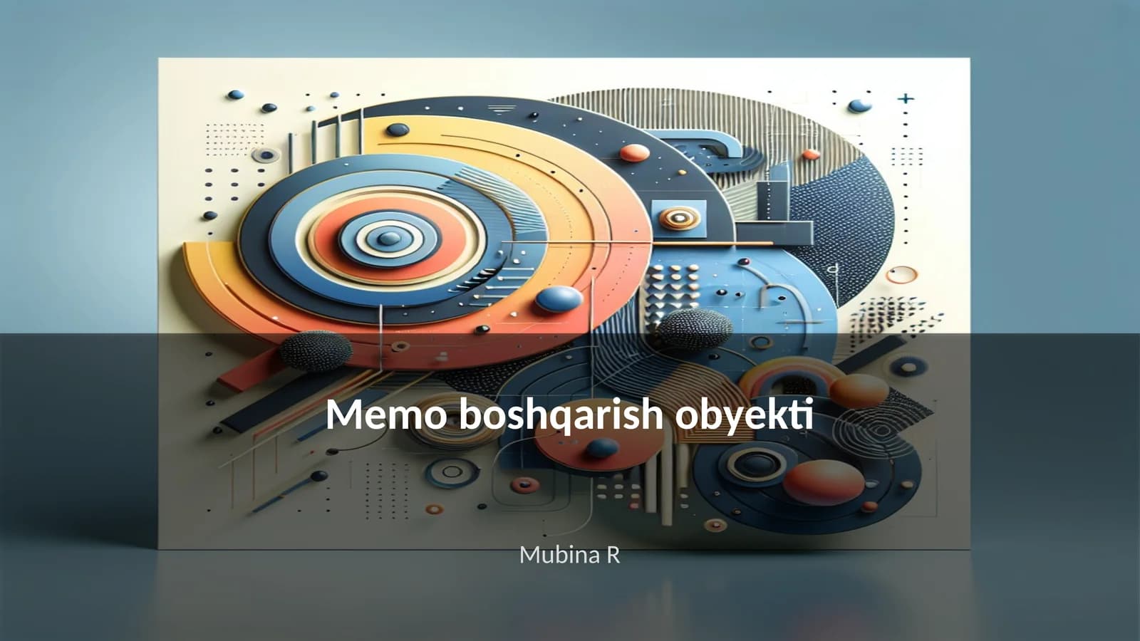Memo boshqarish obyekti