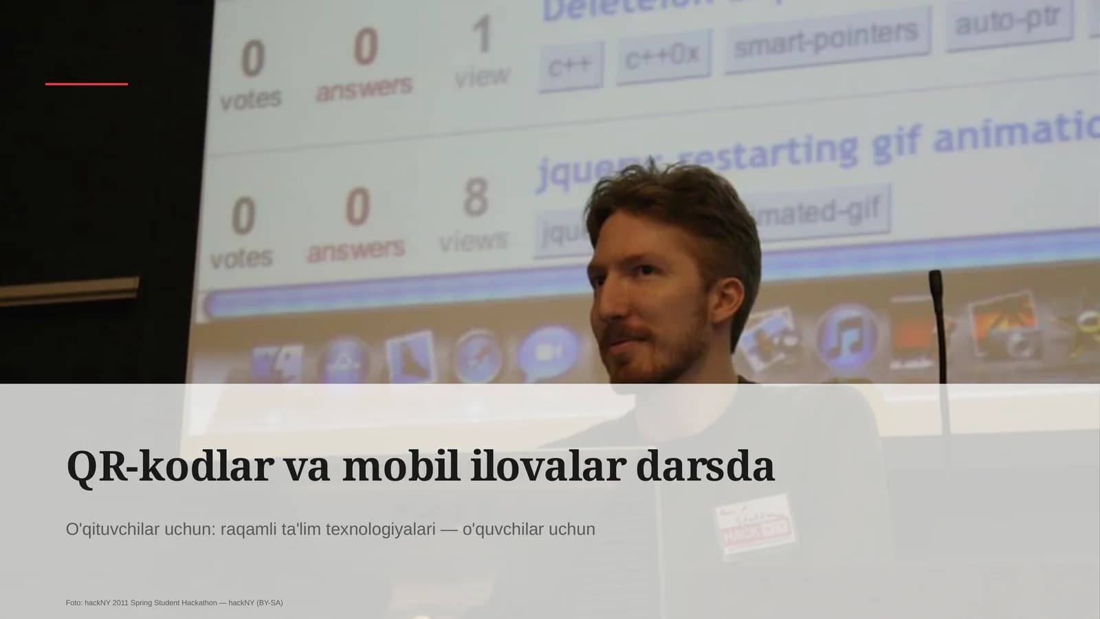 QR-kodlar va mobil ilovalar darsda