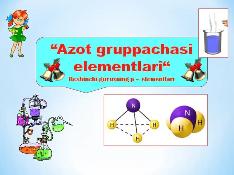 Beshinchi guruxning p - elementlari