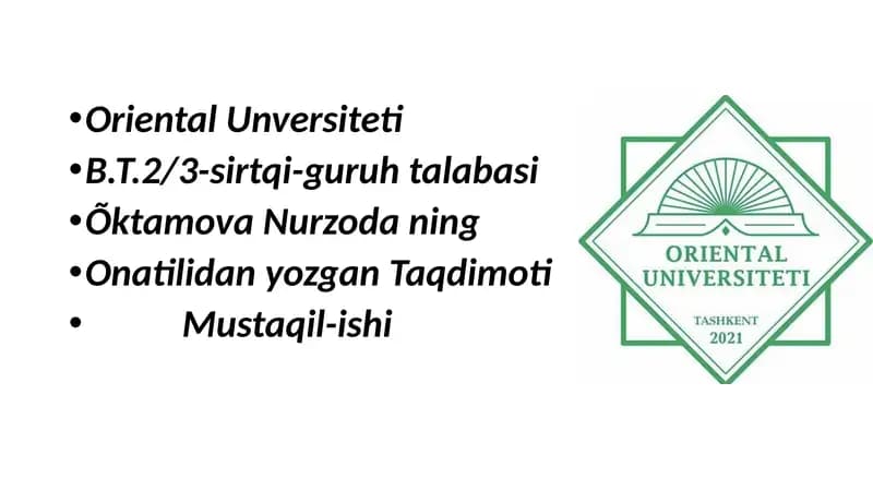 OnatilidanyozganTaqdimoti