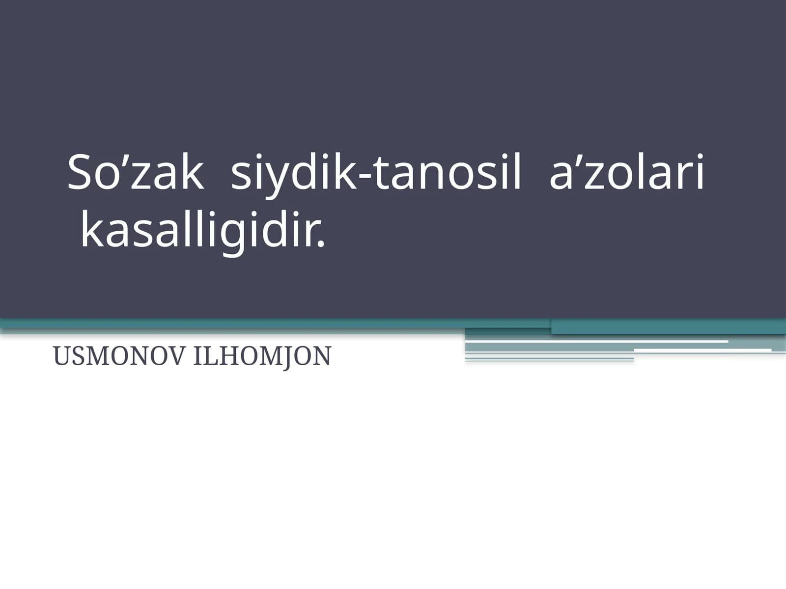 So'zak kasalligi
