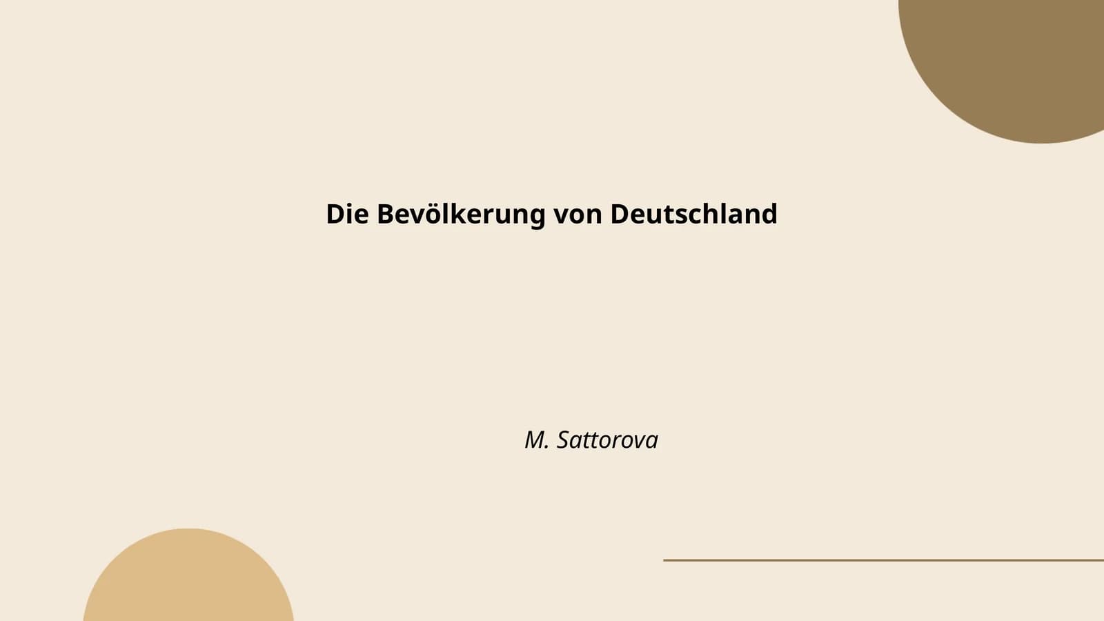Die Bevölkerung von Deutschland