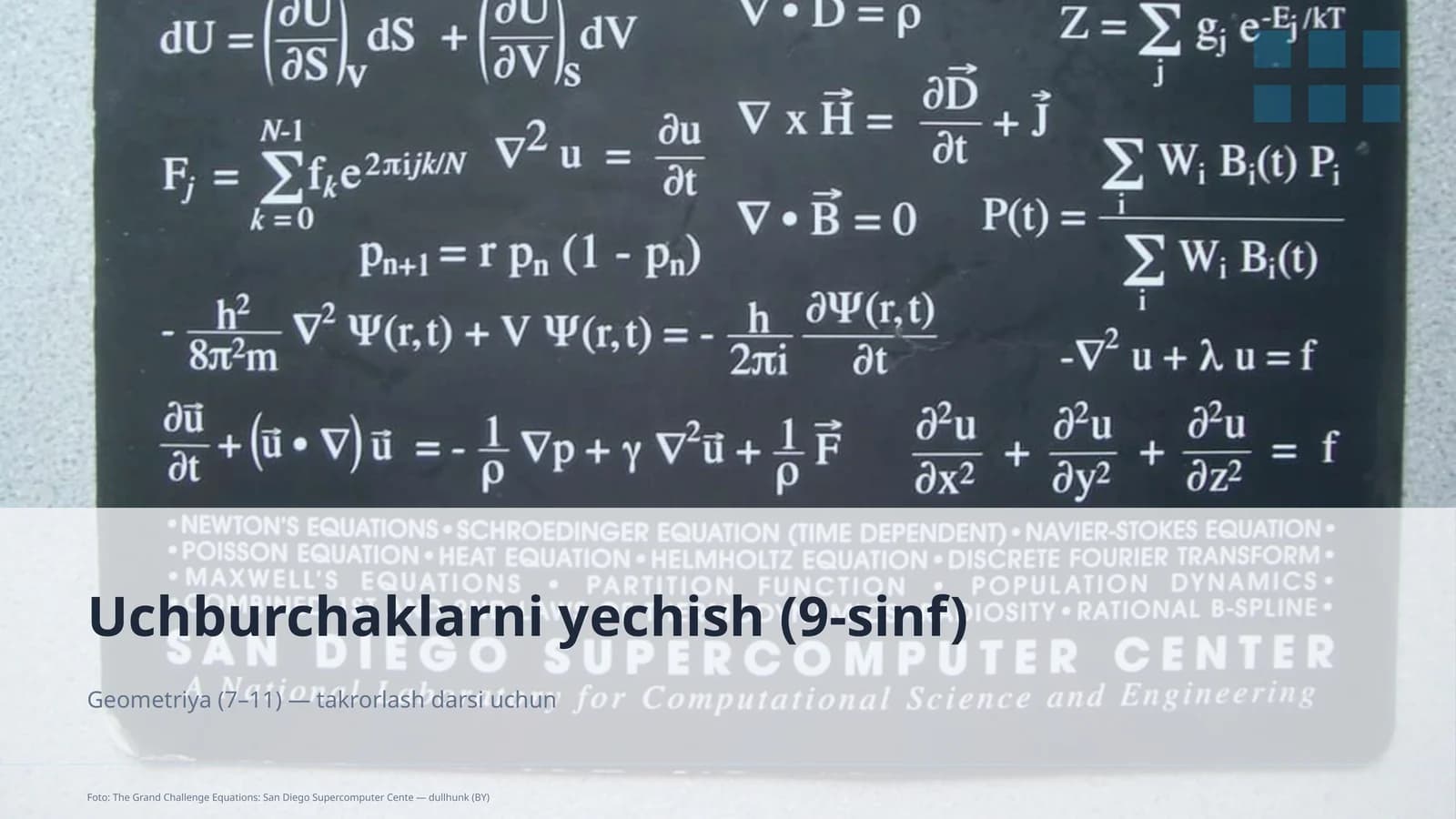 Uchburchaklarni yechish (9-sinf)