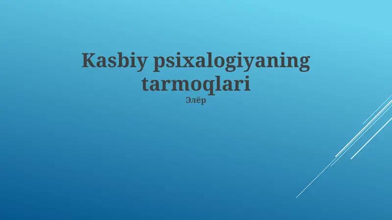 Sanoat-tashkiliy psixologiya