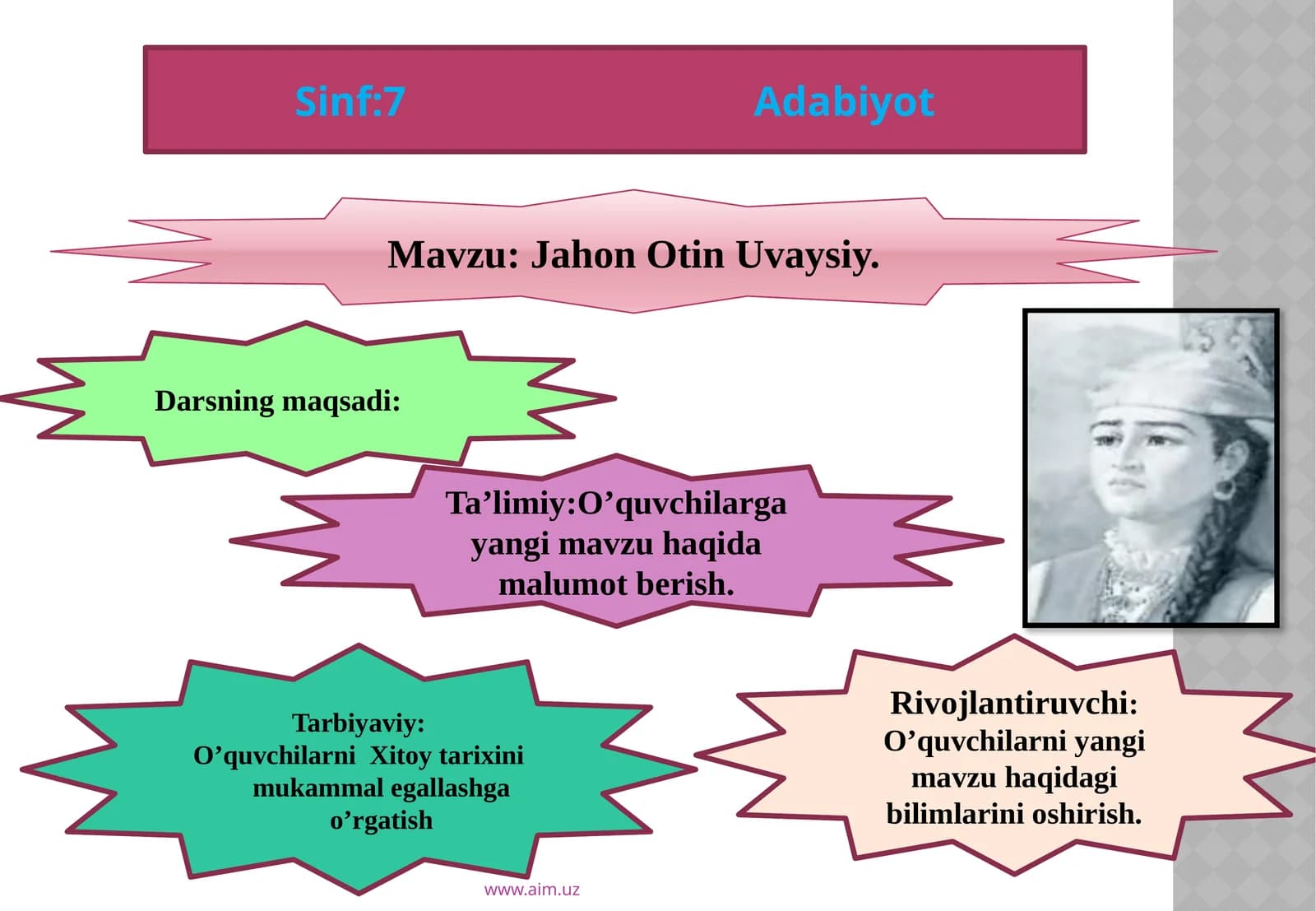 Jahon Otin  Uvaysiy