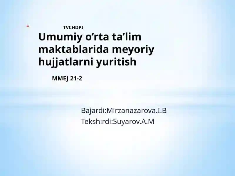 Tarbiyasiog’iro’quvchilarbilanishlash