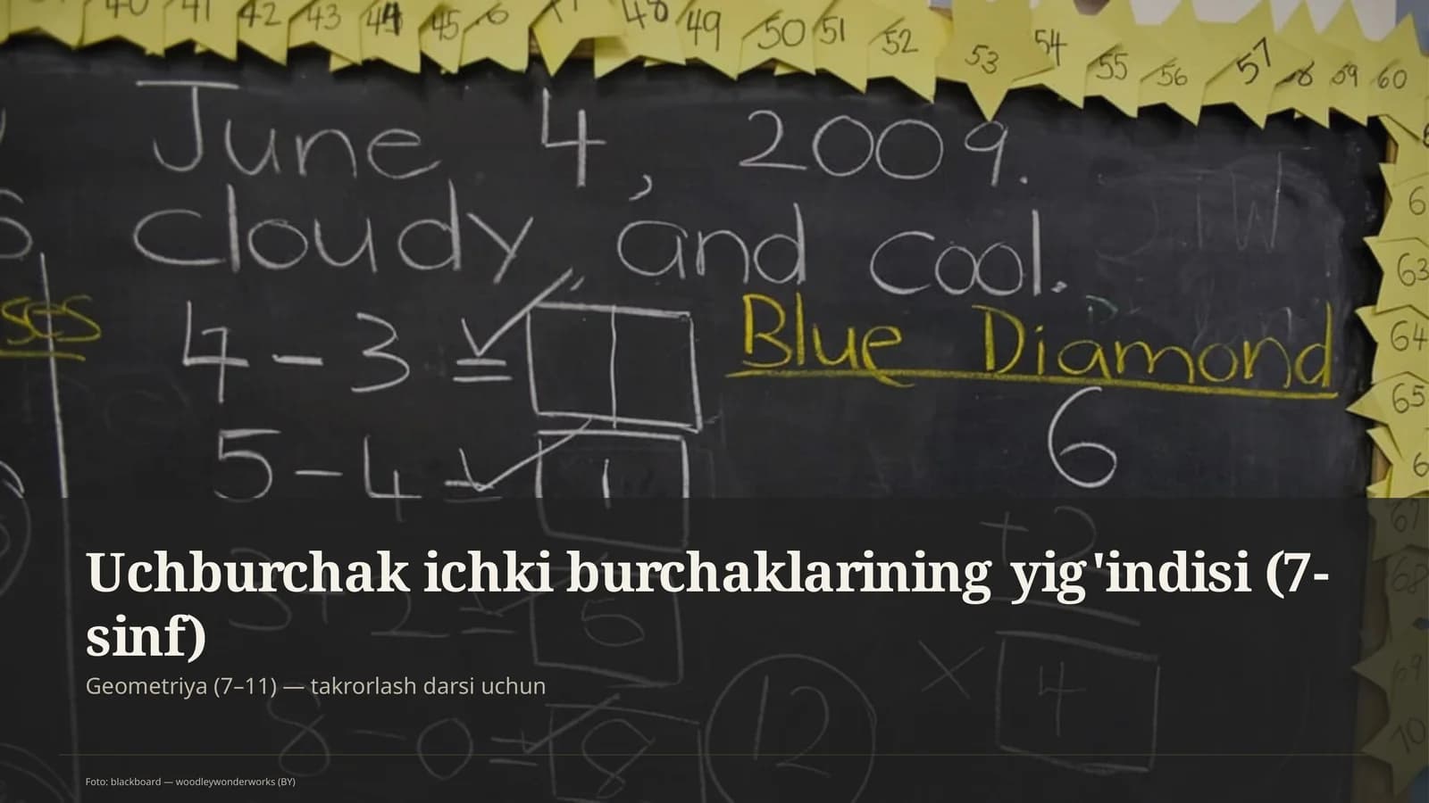Uchburchak ichki burchaklarining yig'indisi (7-sinf)