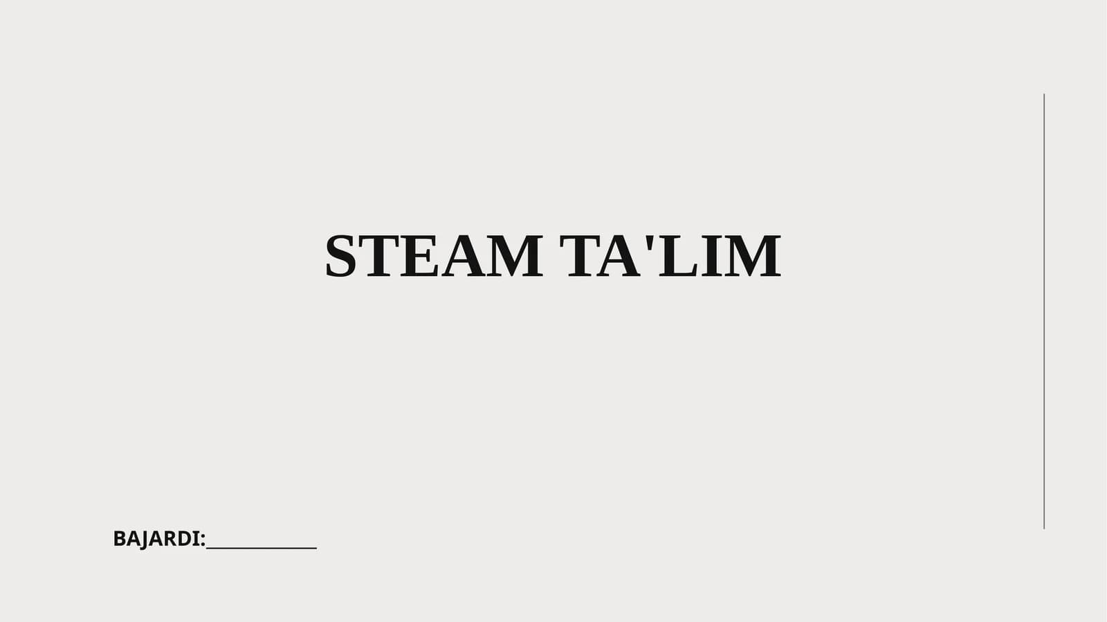 STEAM TA'LIM