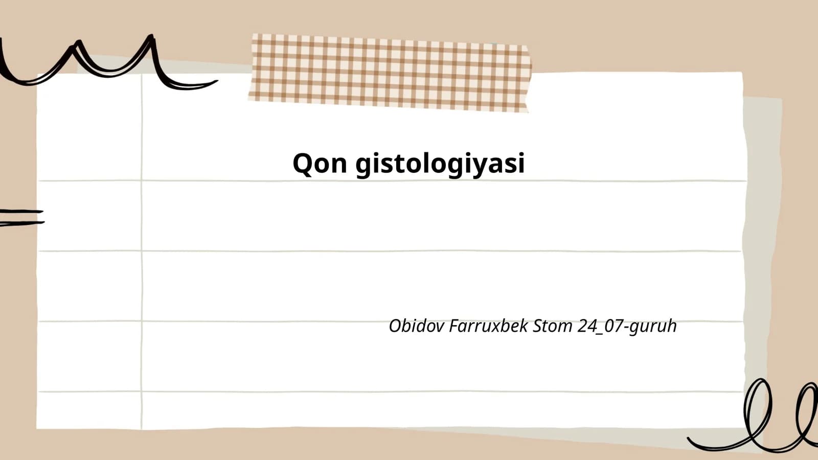 Qon gistologiyasi
