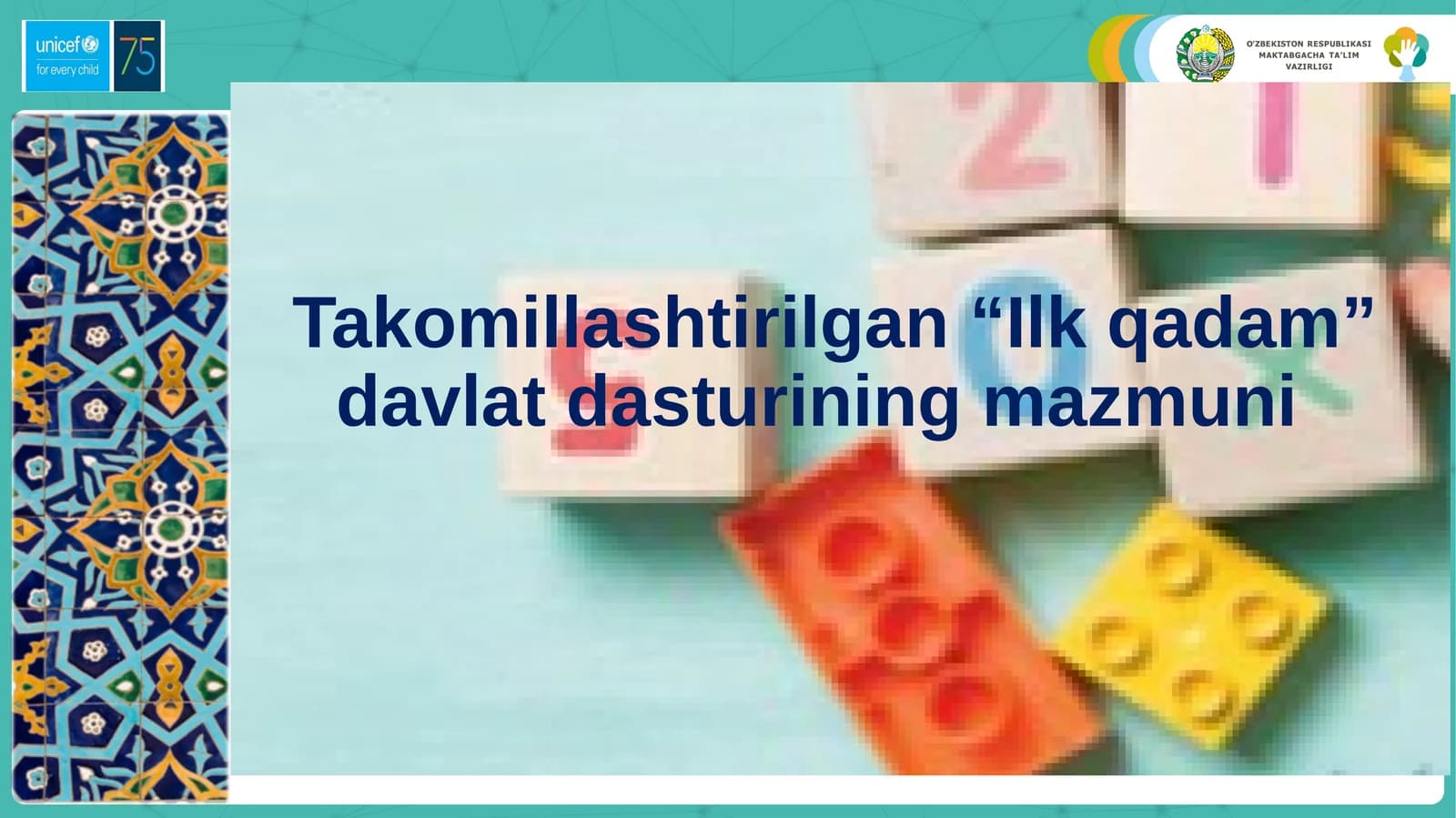 MTT pedagoglarining ehtiyojlarini o'rganish uchun UNICEF bilan birgalikda olib borilgan tadqiqotlar