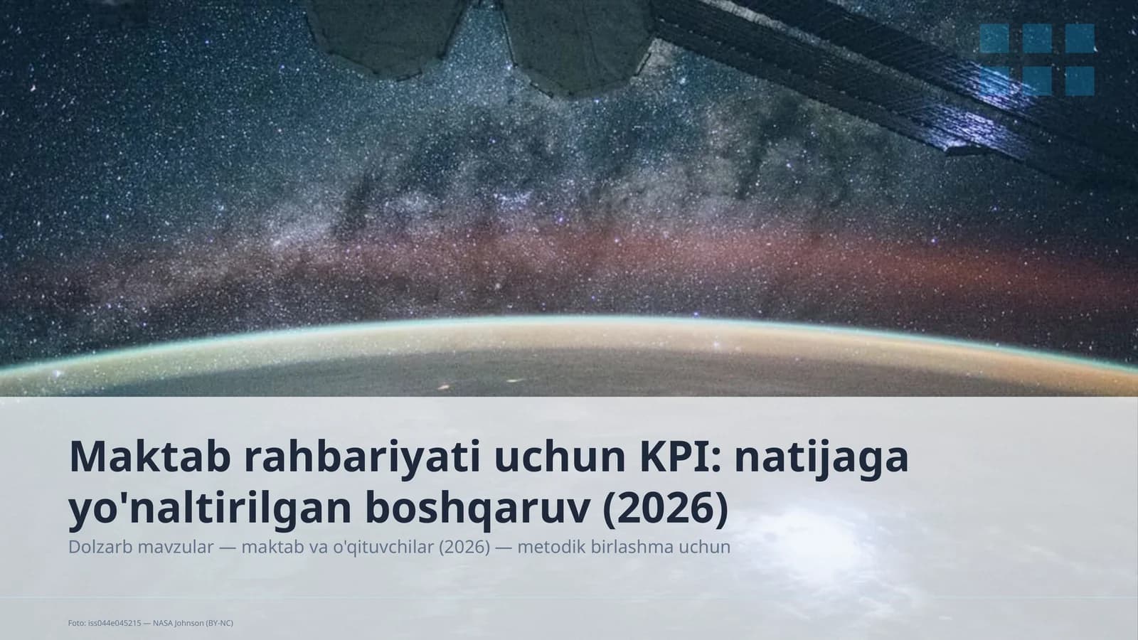 Maktab rahbariyati uchun KPI: natijaga yo'naltirilgan boshqaruv