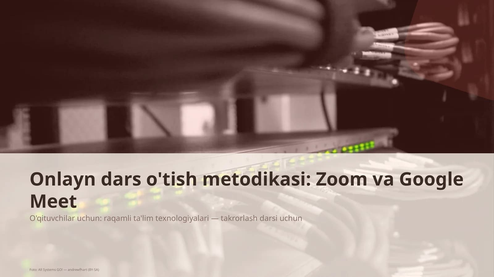 Onlayn dars o'tish metodikasi: Zoom va Google Meet