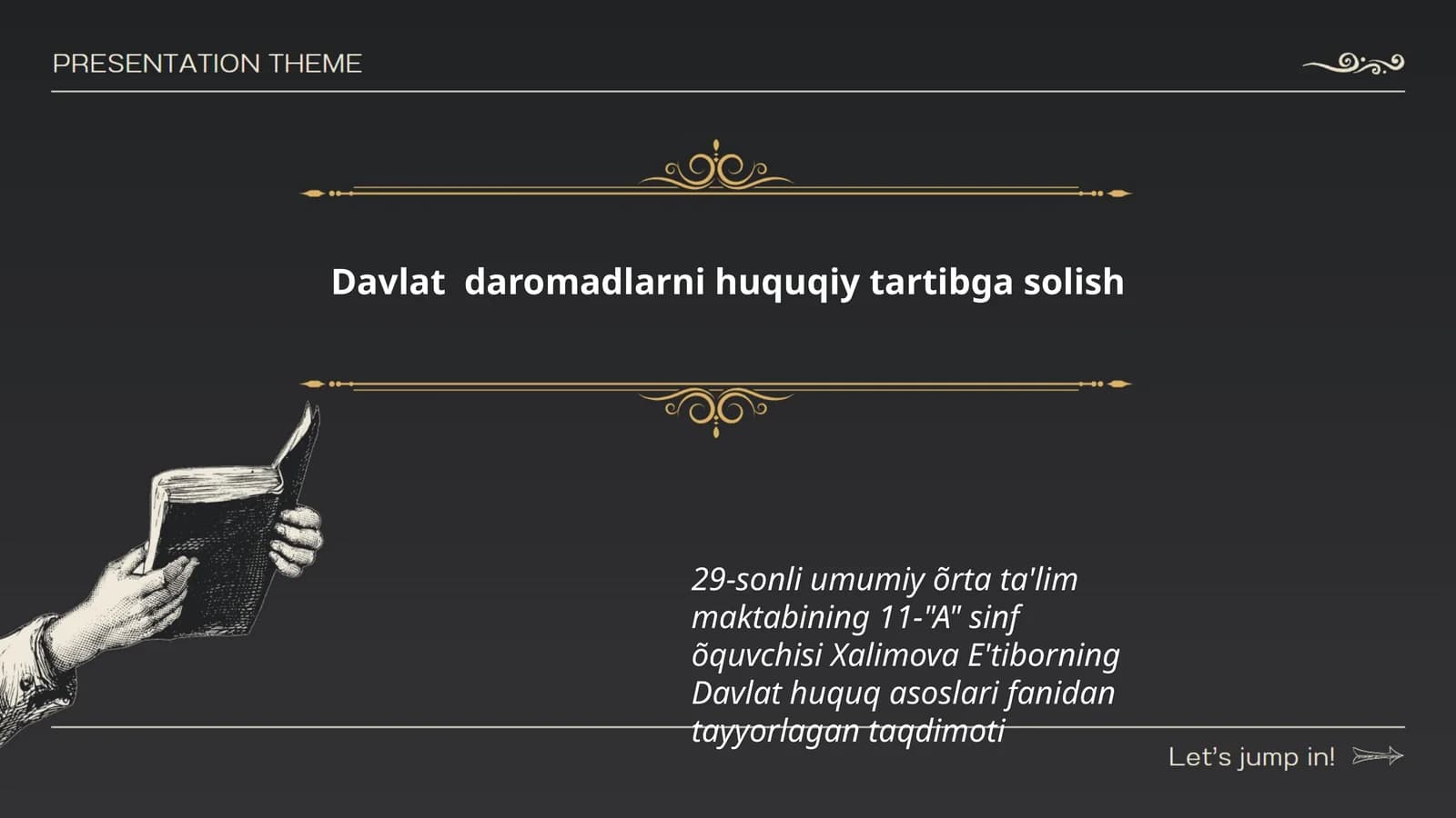 Davlat daromadlarni huquqiy tartibga solish