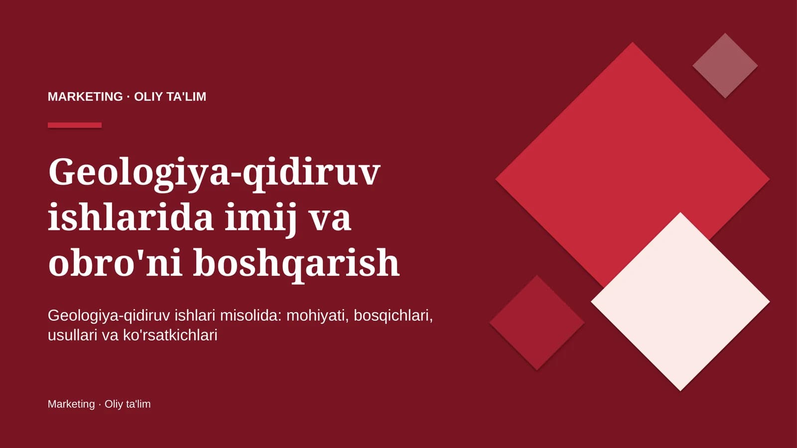 geologiya qidiruv ishlarida imij va obro'ni boshqarish 9883