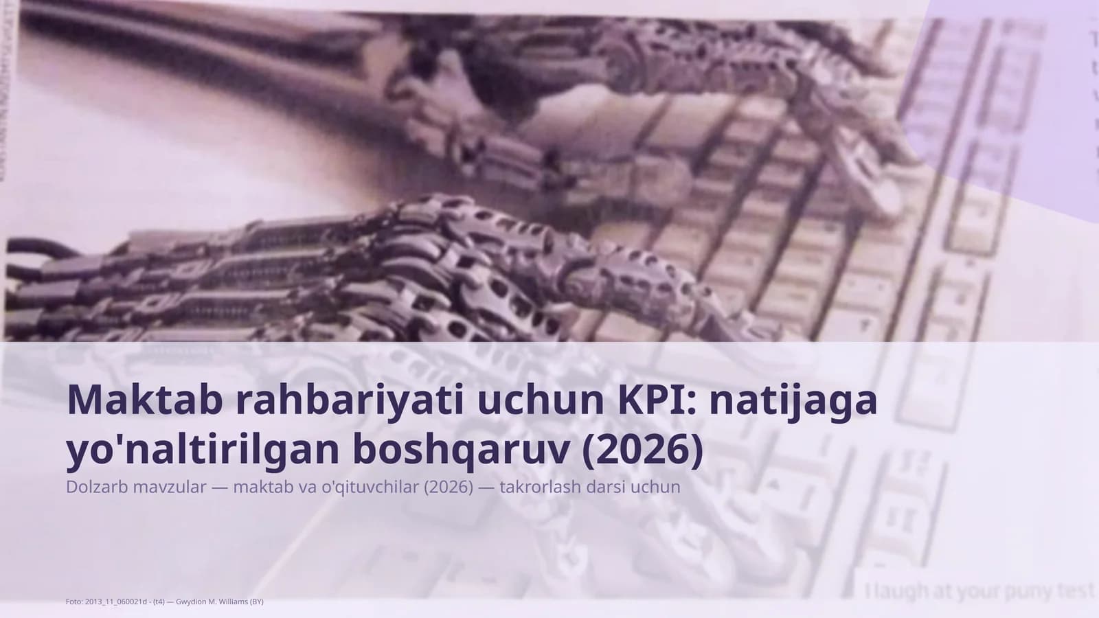 Maktab rahbariyati uchun KPI: natijaga yo'naltirilgan boshqaruv (2026)