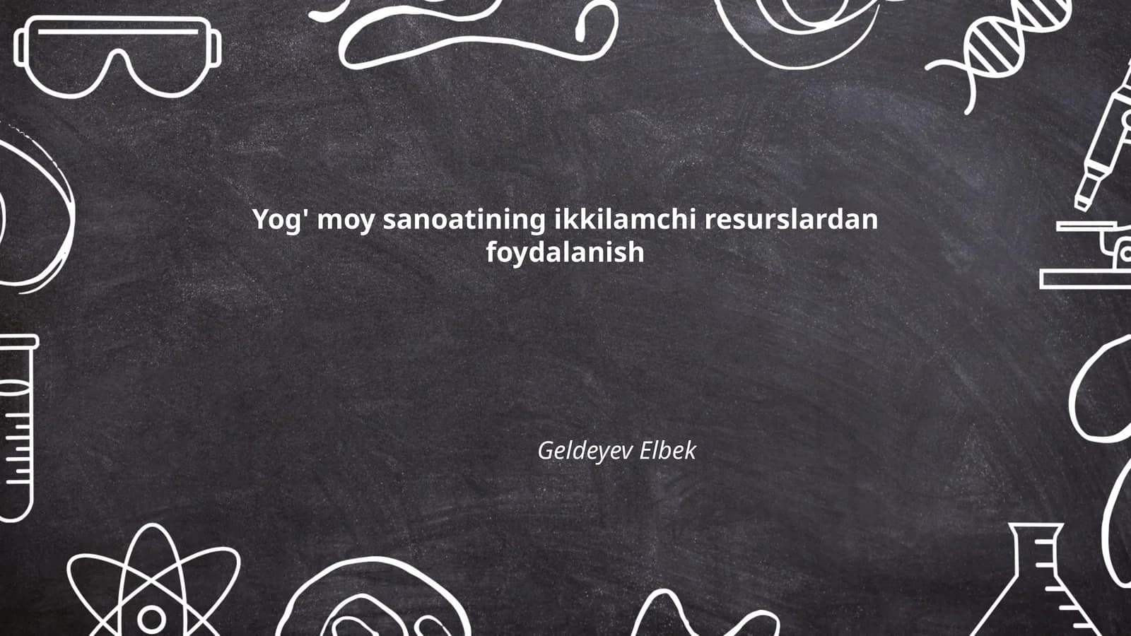Yog' moy sanoatining ikkilamchi resurslardan foydalanish