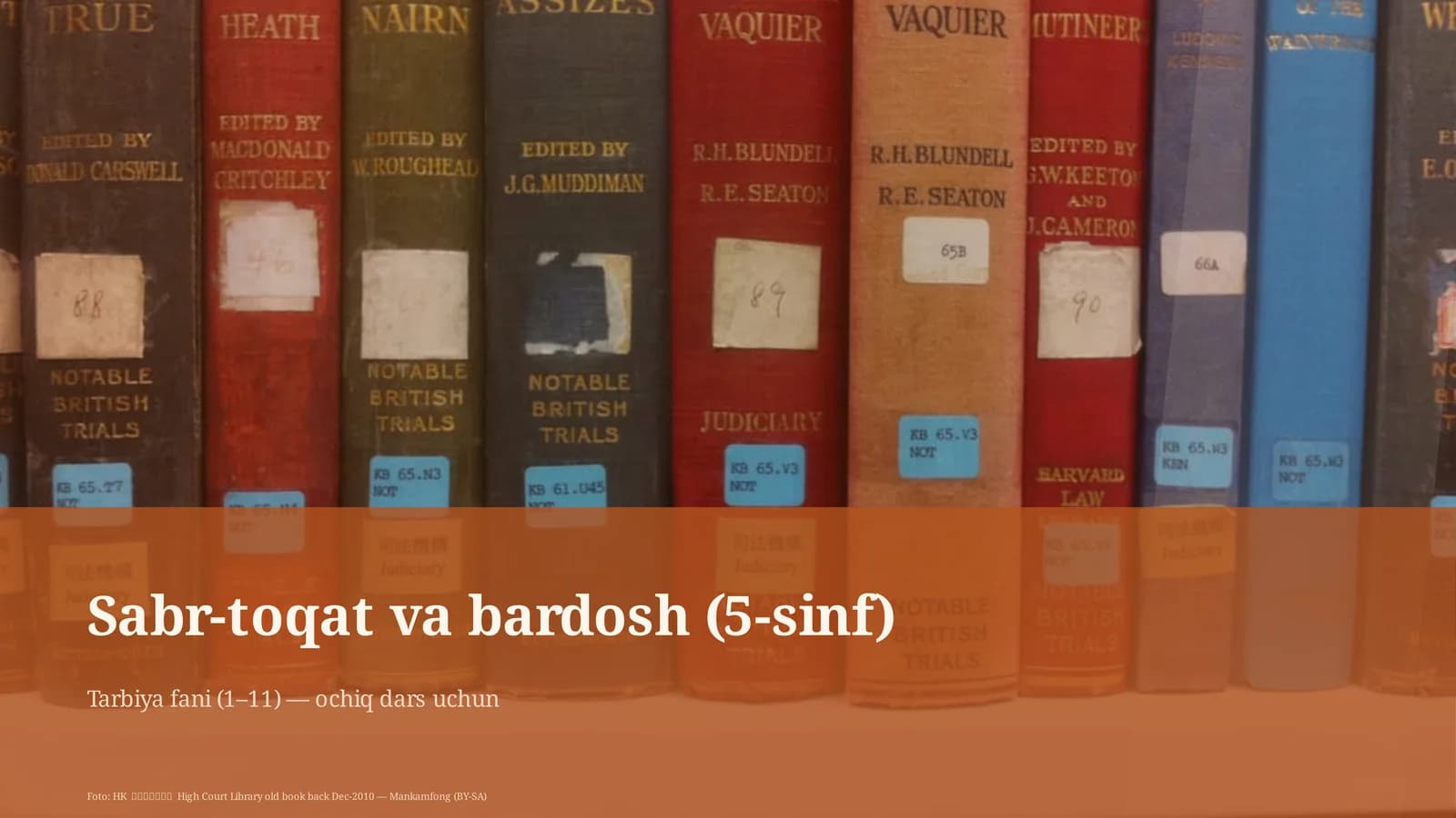 Sabr-toqat va bardosh (5-sinf)
