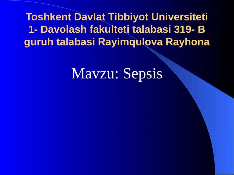 Sepsis