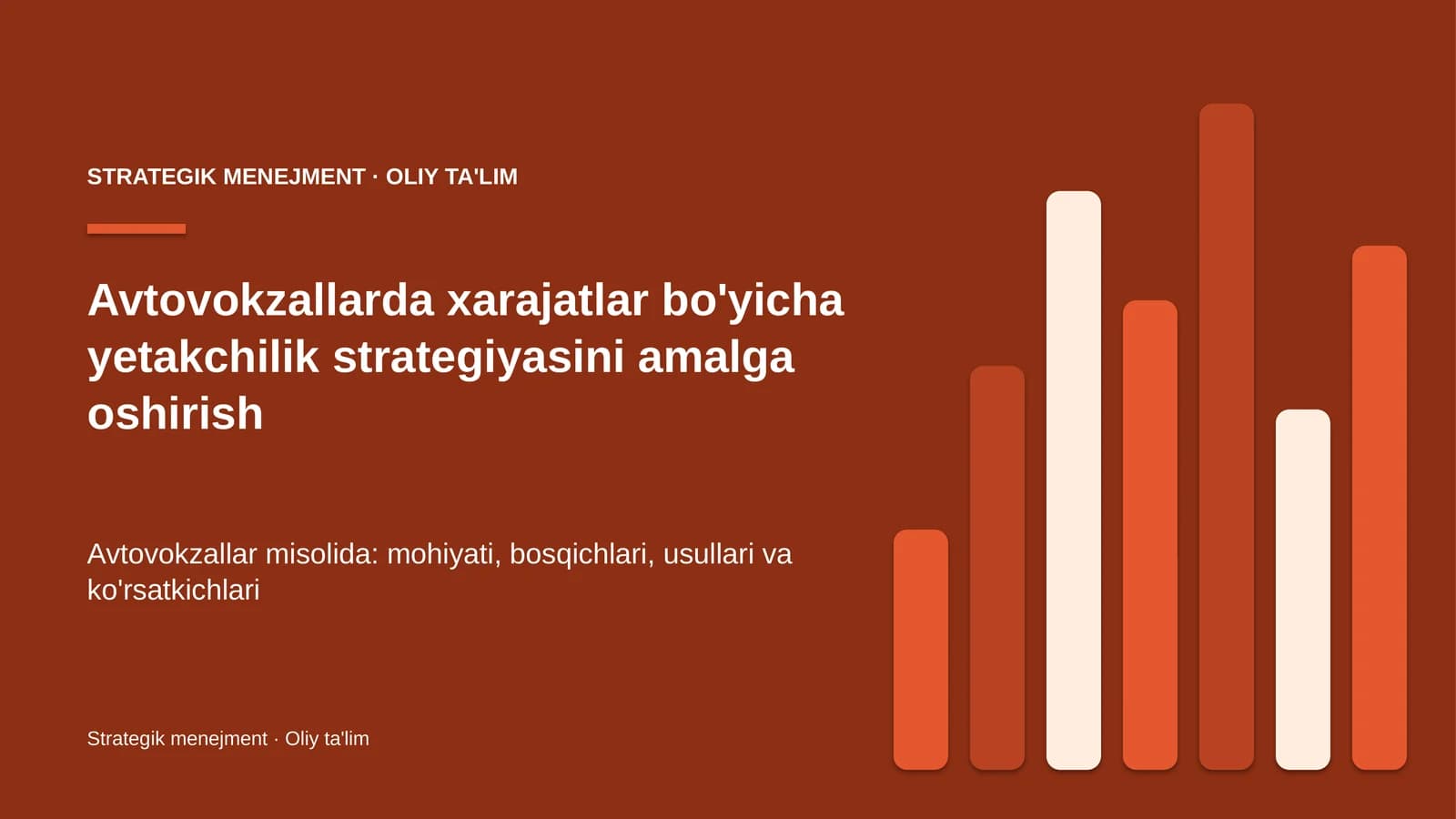 Xarajatlar bo'yicha yetakchilik strategiyasi: mohiyati