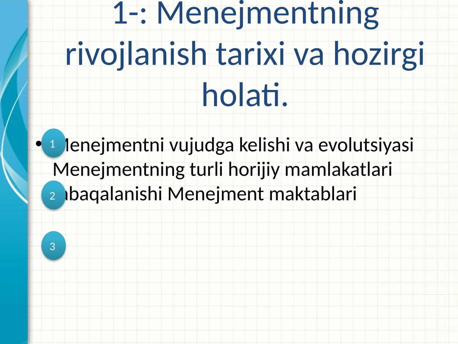 Menejmentning Turli Horijiy Mamlakatlari Tabaqalanishi