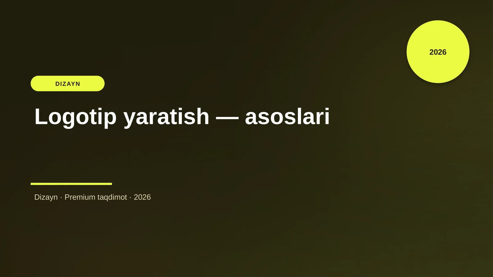 Logotip yaratish — asoslari