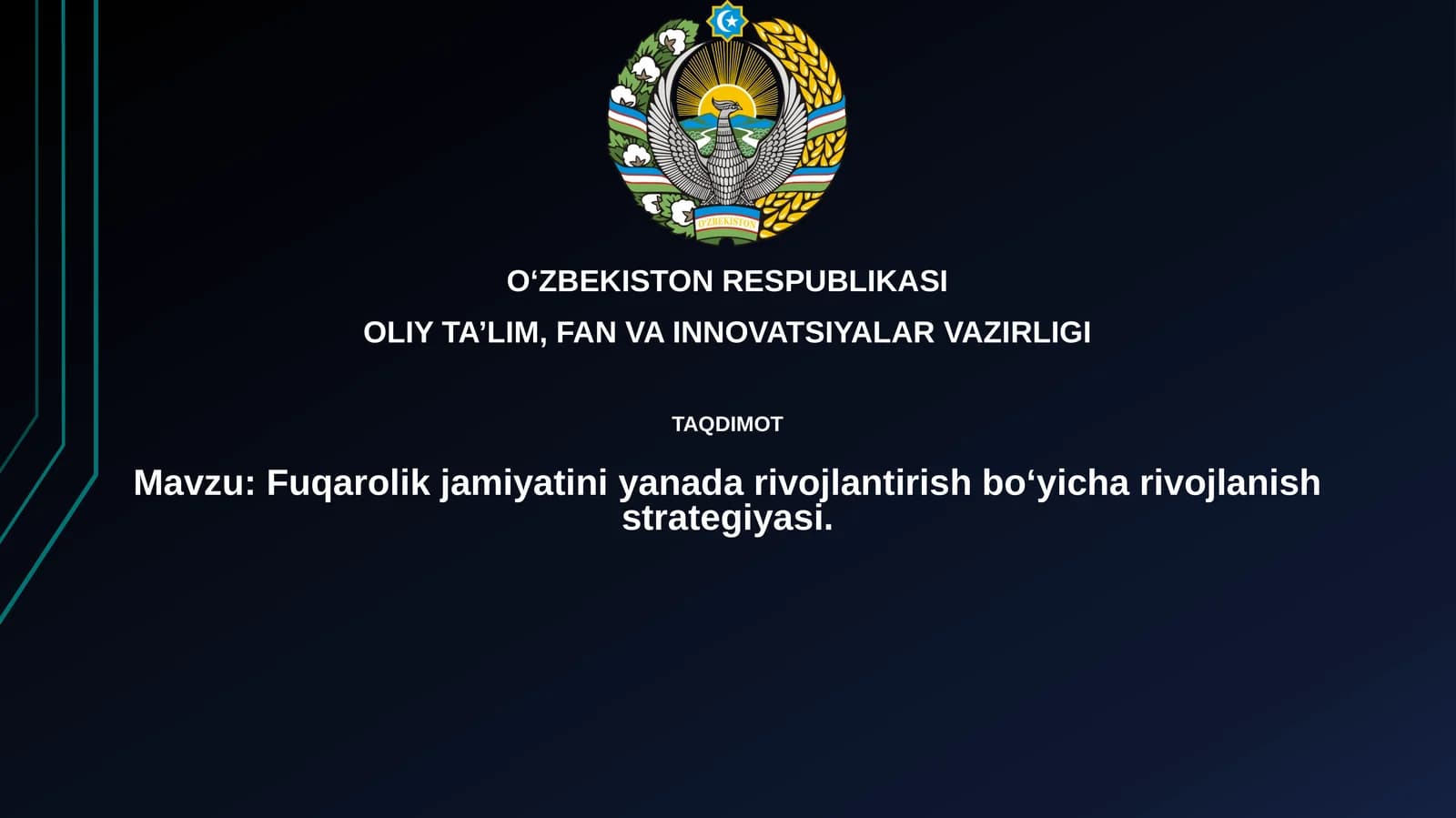 Fuqarolik jamiyati va rivojlanish strategiyasi