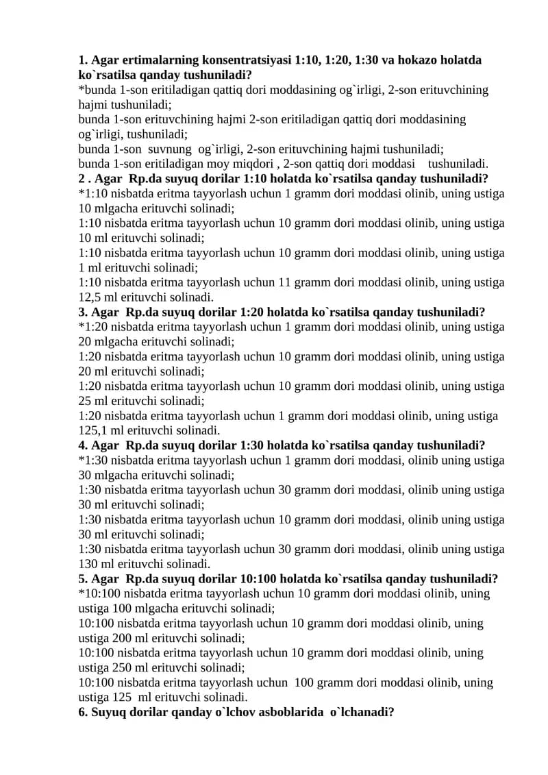 Eritmalardagi konstratsiyani tushuning
