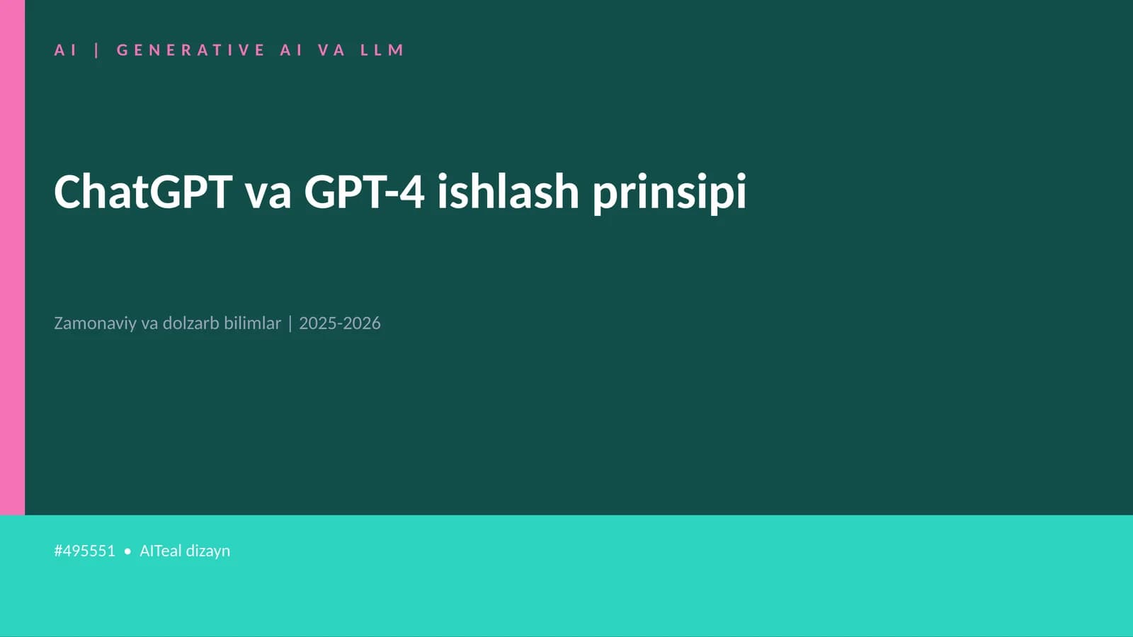 ChatGPT va GPT-4 ishlash prinsipi
