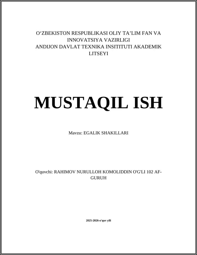 EGALIK SHAKILLARI