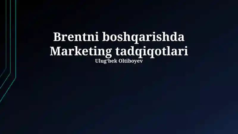 Marketing tadqiqotlari