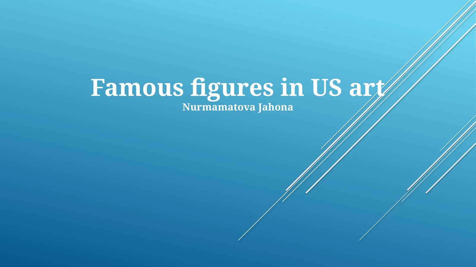 Famous figures in US art