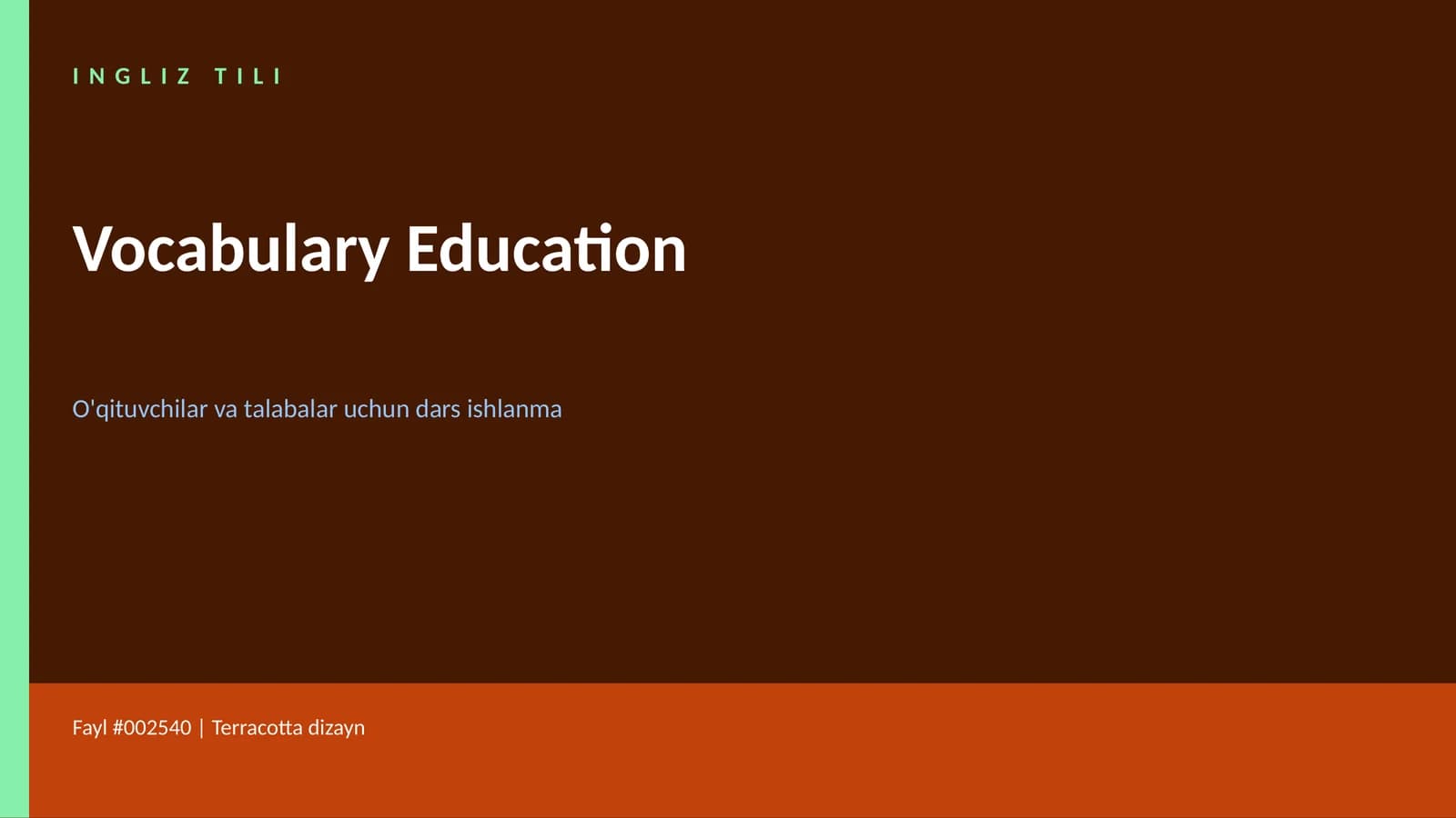 Vocabulary Education