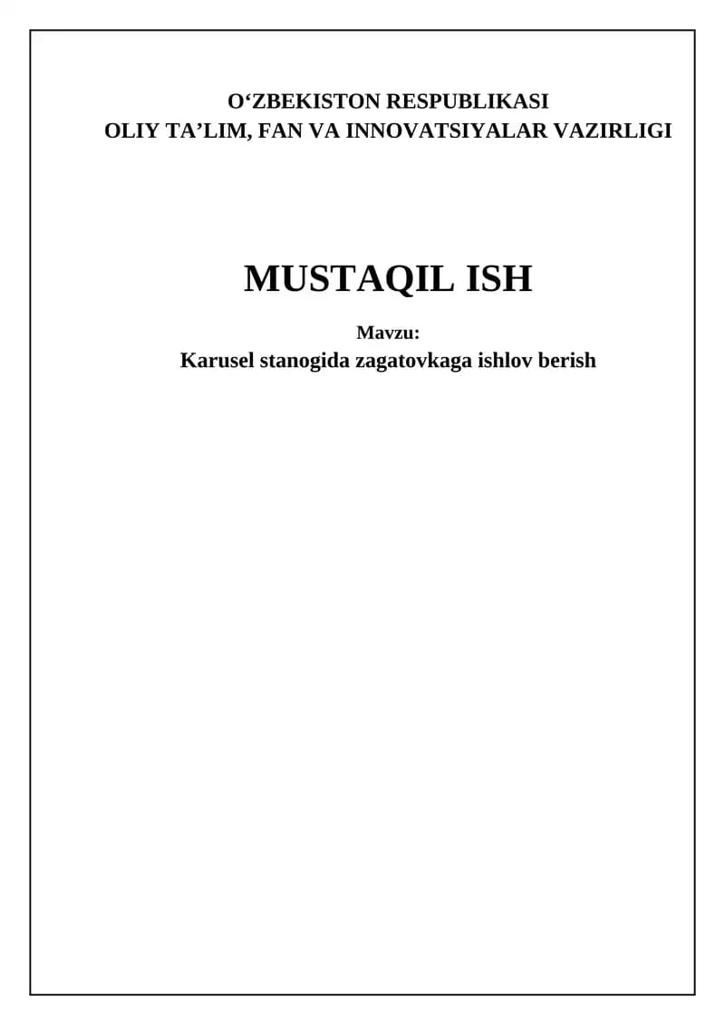 Karusel stanoklar: Tarix, tuzilish va ishlash prinsiplari