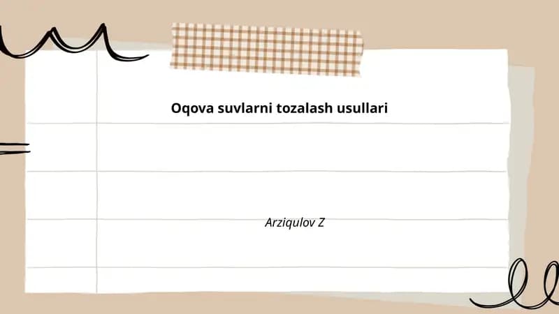 Mexanik tozalash usullari