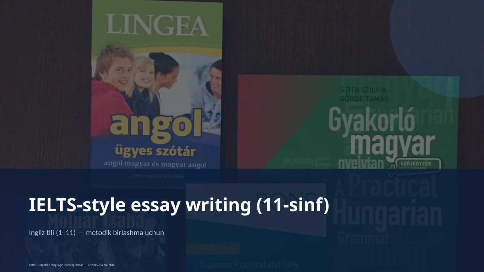 IELTS-style essay writing (11-sinf)