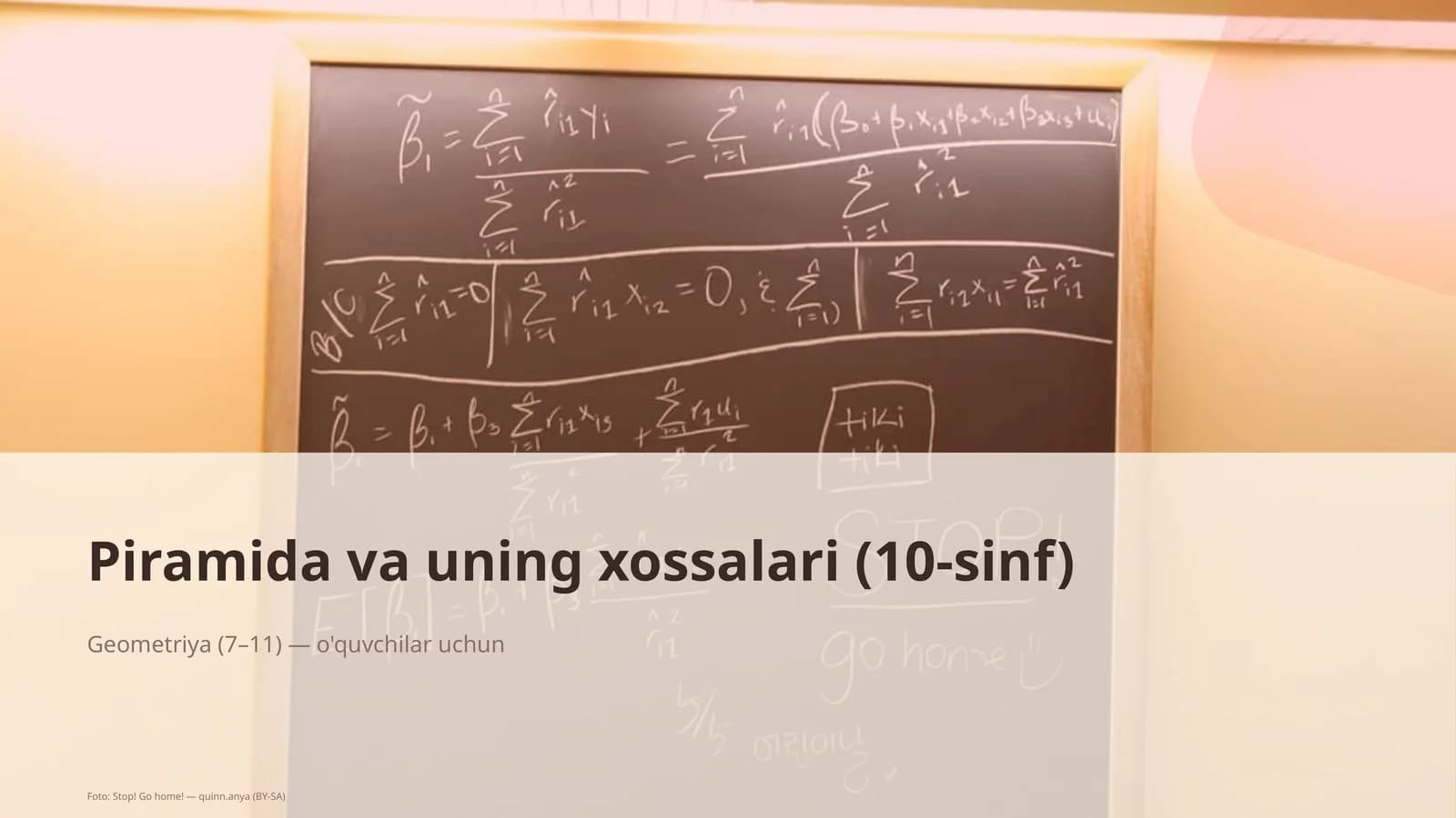 Piramida va uning xossalari (10-sinf)