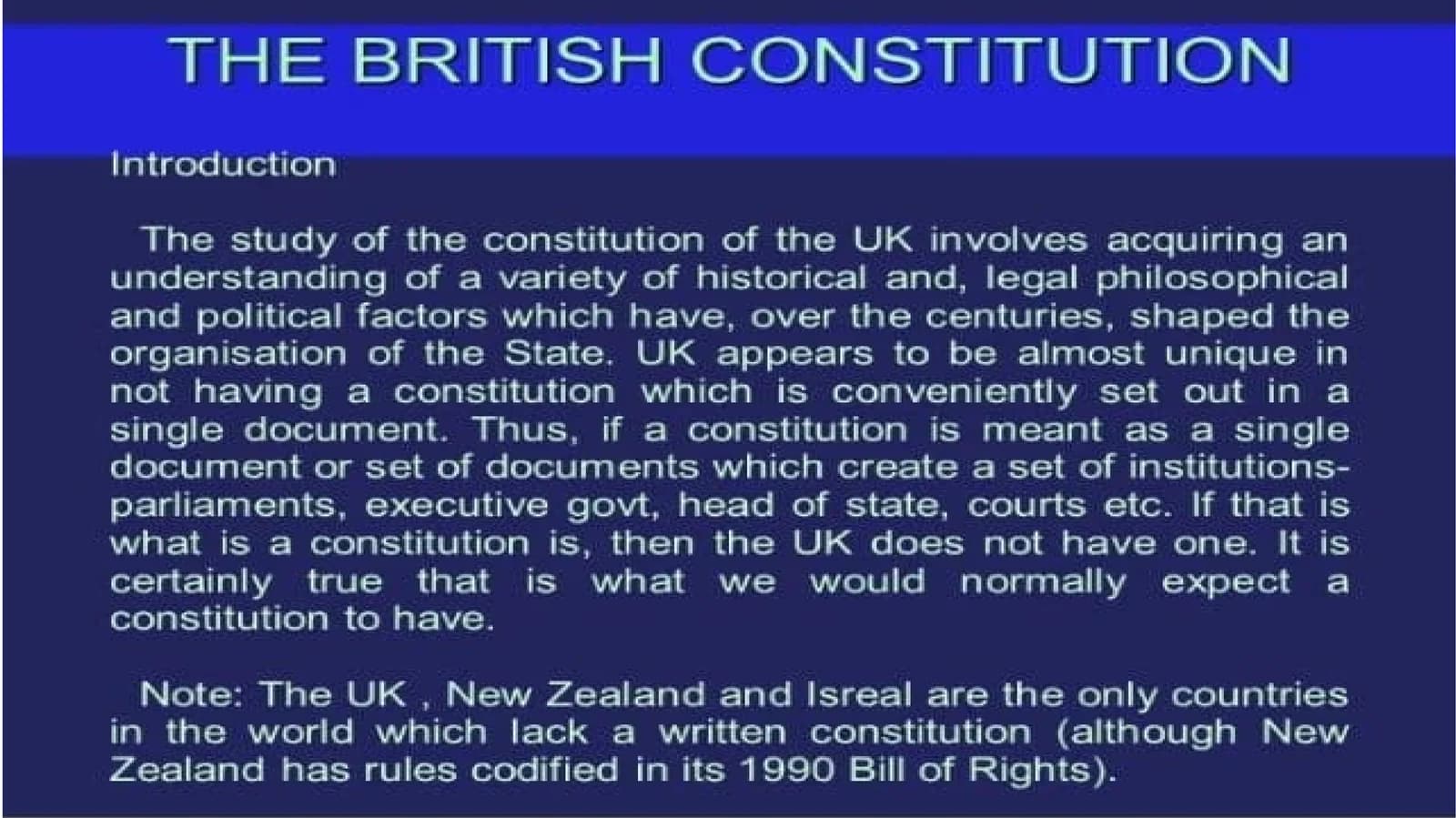 The British constitution